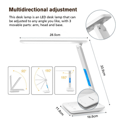 Wireless Charger Desk Lamp (with Temperature Alarm Clock)