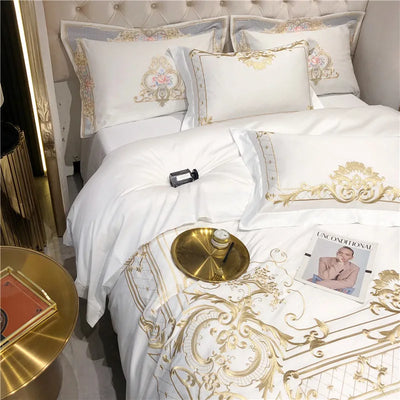 Golden Grace Egyptian Cotton Duvet Set (1000TC Egyptian Cotton)