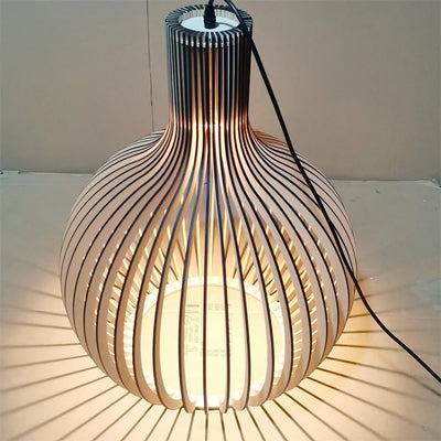 Foscarini Wood Cage Chandeliers Light