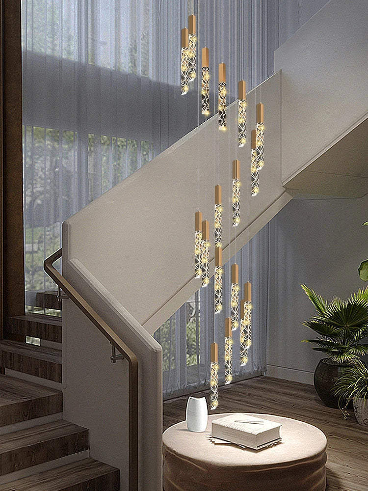 Crystal Staircase Pendant Lamp