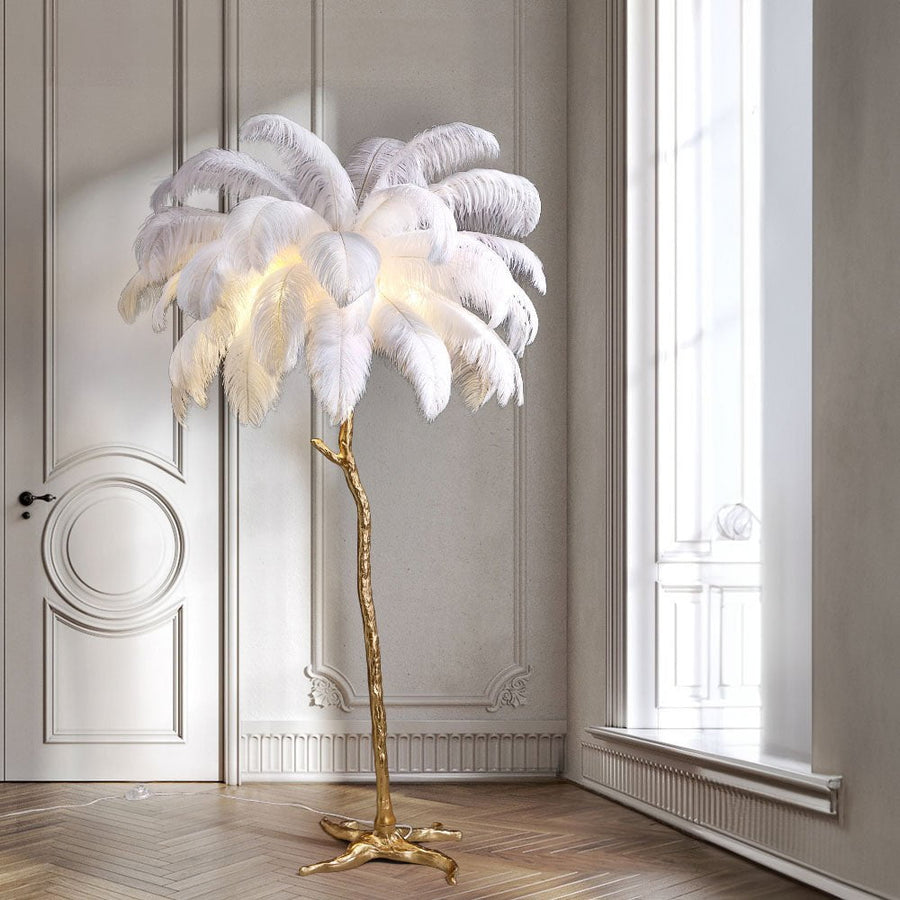 Nordic Ostrich Feather Led Floor Lamp