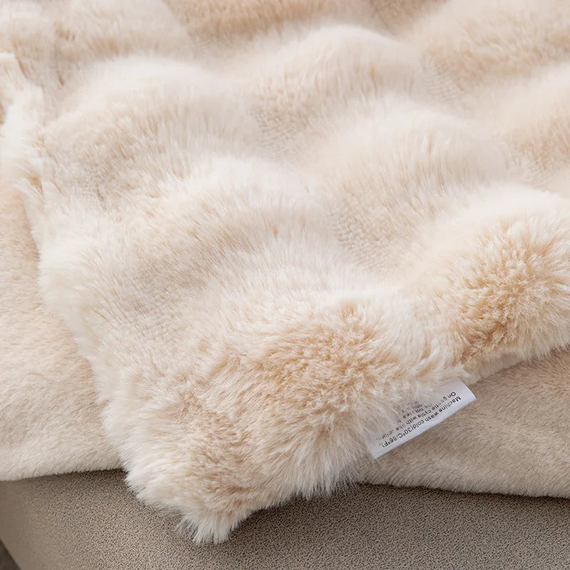 Velvet Hare Faux-Fur Throw