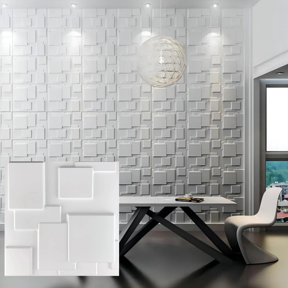 12pcs 3D wall panels for indoor wall decoration