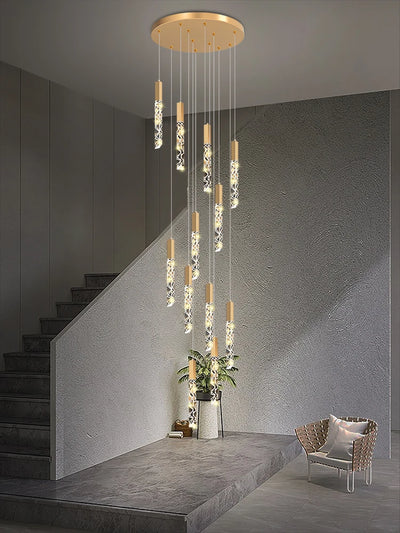 Crystal Staircase Pendant Lamp