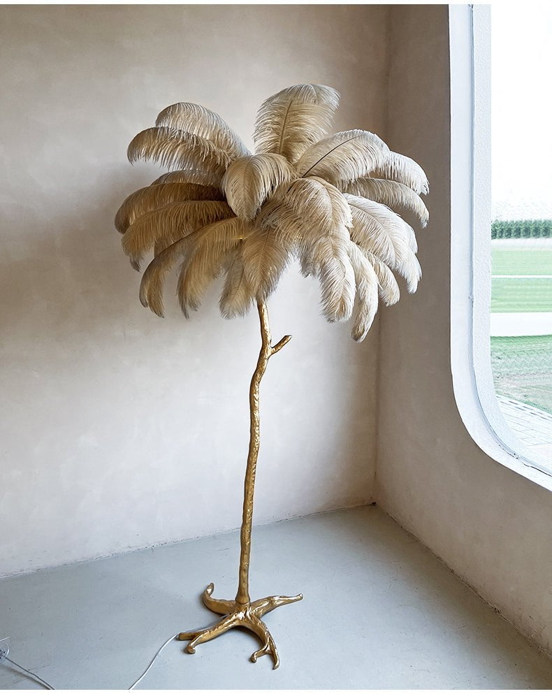 Nordic Ostrich Feather Led Floor Lamp