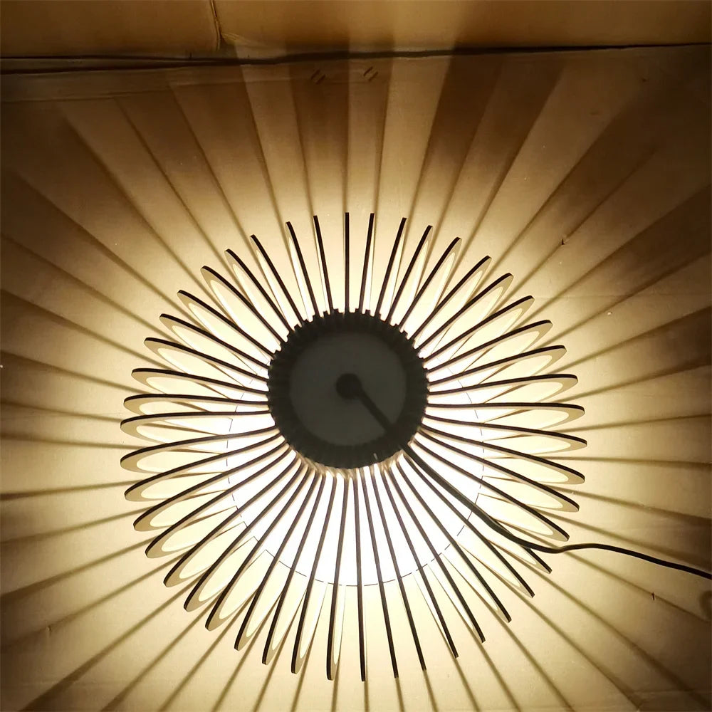 Foscarini Wood Cage Chandeliers Light