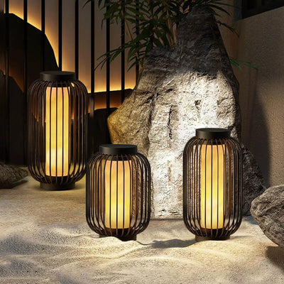 Solar Outdoor Lamp - Bird Cage Marble Steet