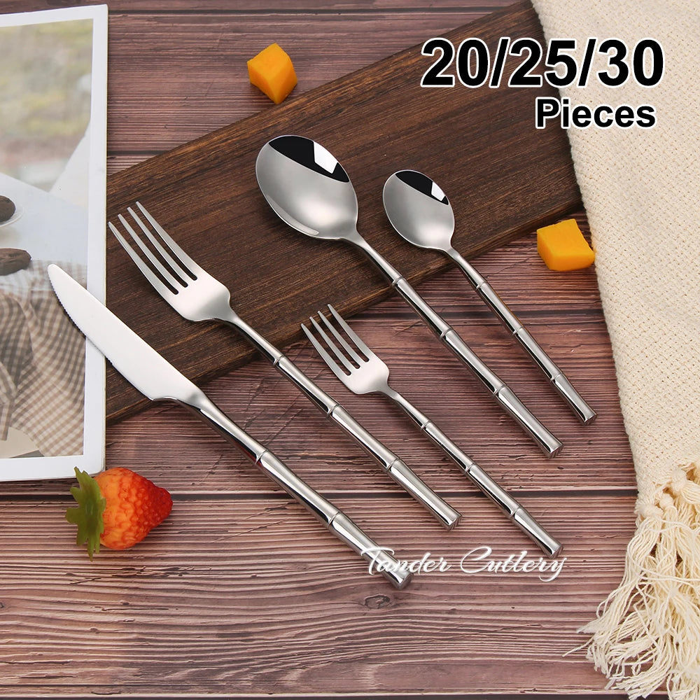 Western Tableware (Bamboo Style 10/15/20/25/30pcs)