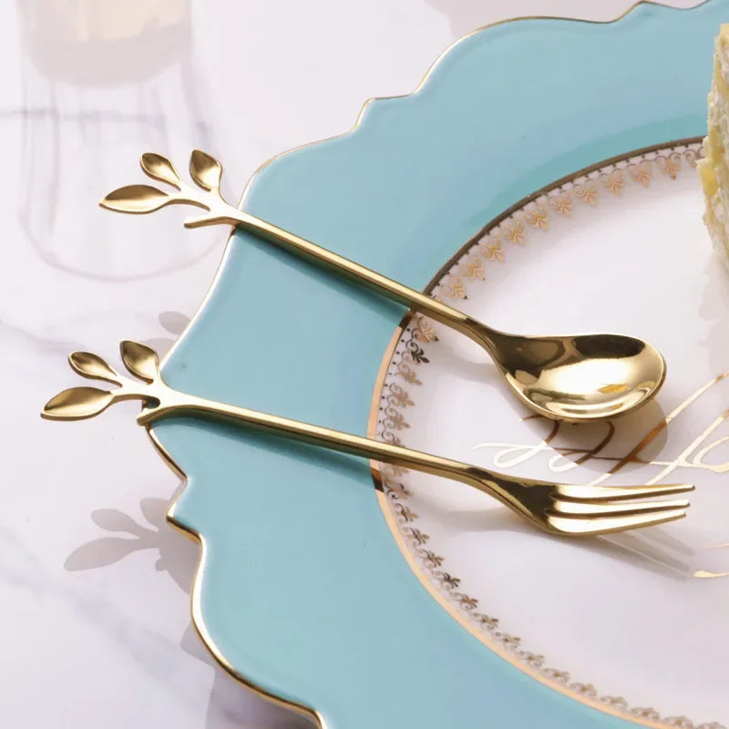 6Pcs Creative Gold Flatware - Fruit Fork