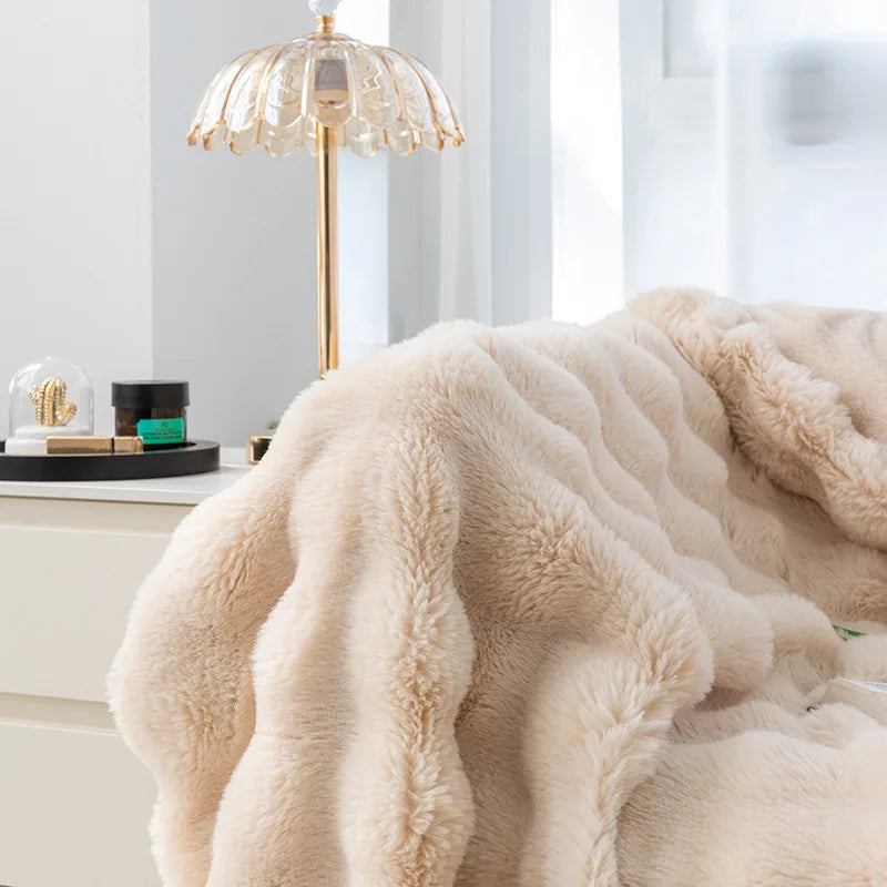 Velvet Hare Faux-Fur Throw