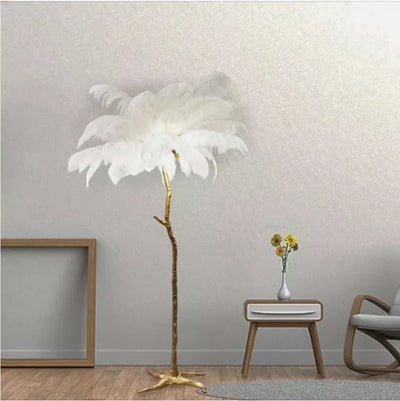 Nordic Ostrich Feather Led Floor Lamp