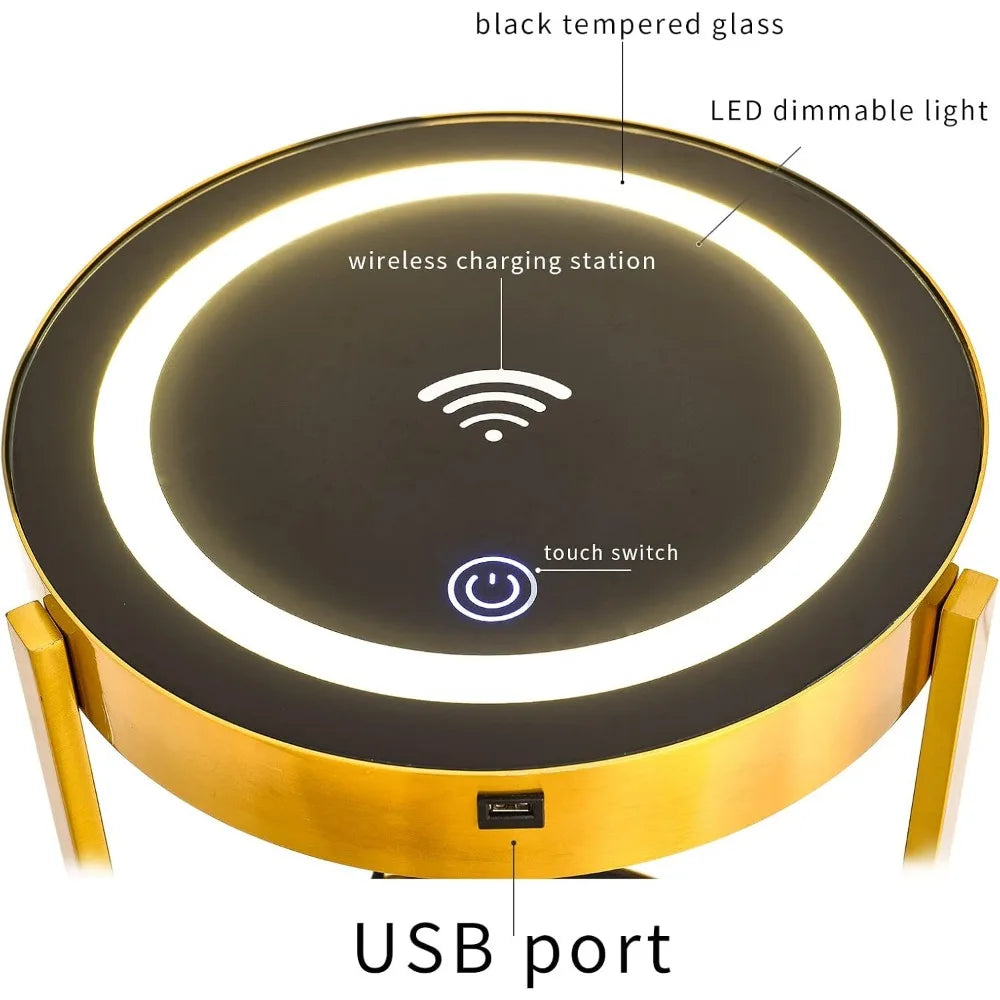 Gold Smart Led Nightstand