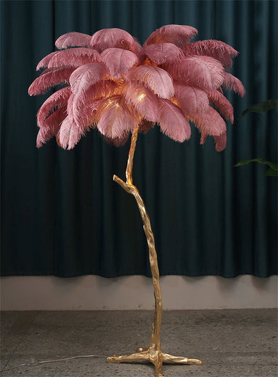 Nordic Ostrich Feather Led Floor Lamp