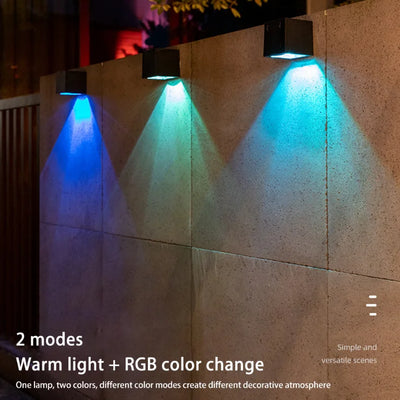 LED Solar Light Outdoor - Square Wall Lamp