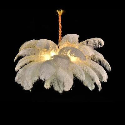 Nordic Ostrich Feather Chandelier