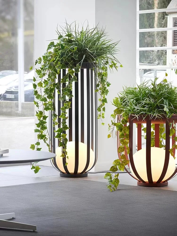 Plant Pot Lamp - Outdoor Lawn Light