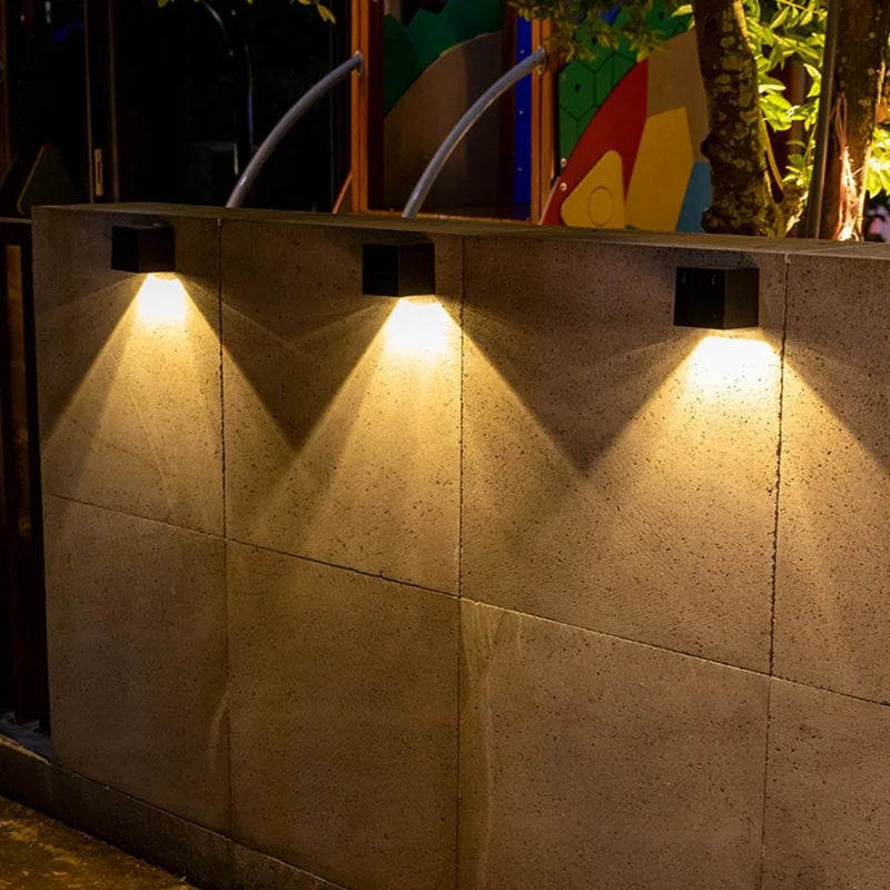 LED Solar Light Outdoor - Square Wall Lamp