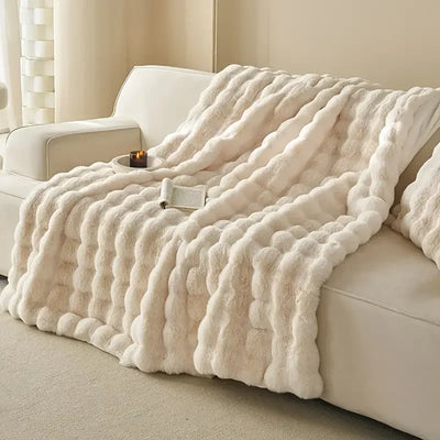 Velvet Hare Faux-Fur Throw