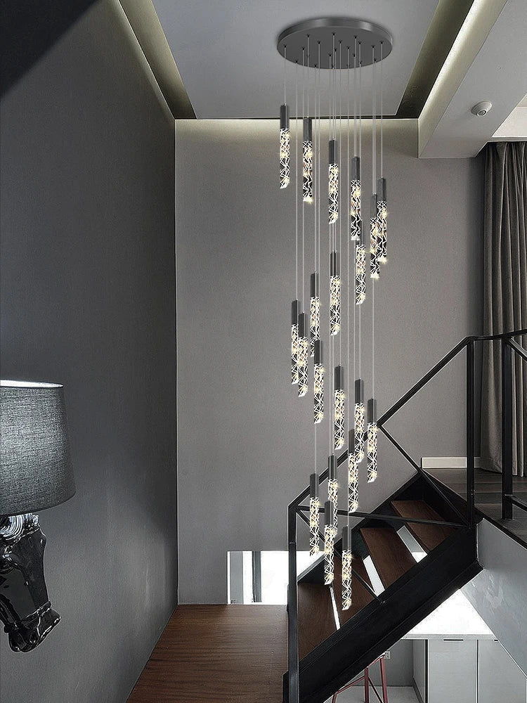 Crystal Staircase Pendant Lamp