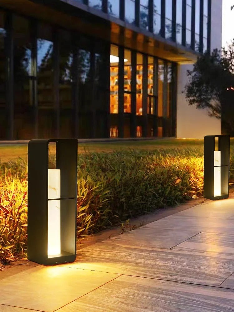 SolarGlow Marble Lantern