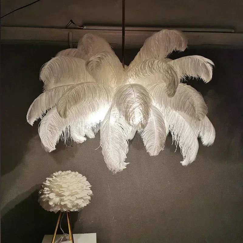 Nordic Ostrich Feather Chandelier