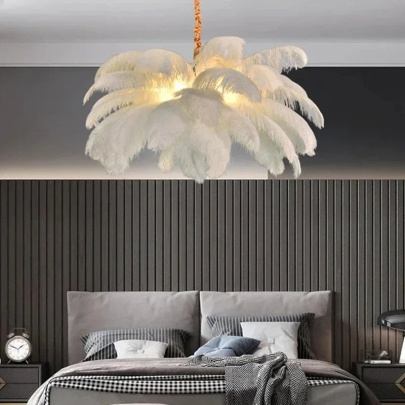 Nordic Ostrich Feather Chandelier