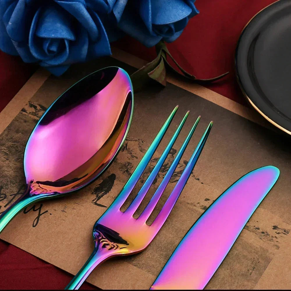 Royal European Complete Tableware (Golden Cutlery Set)