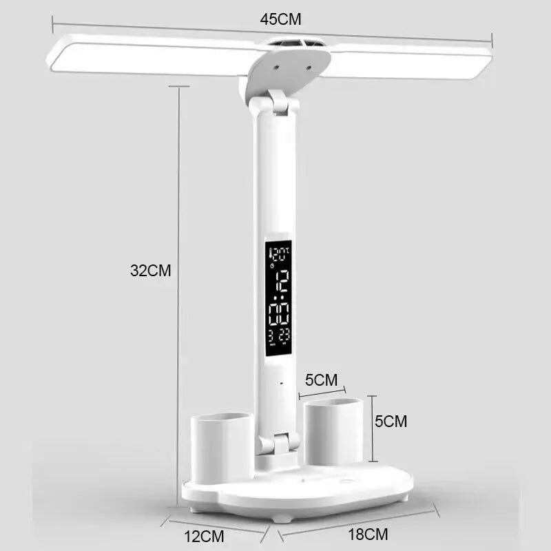 USB Chargeable Touch Desk Lights 2 Heads (180 Rotate)