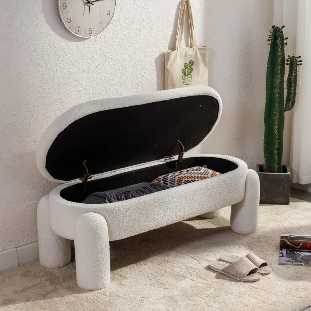 Upholstered Ottoman Storage Bench