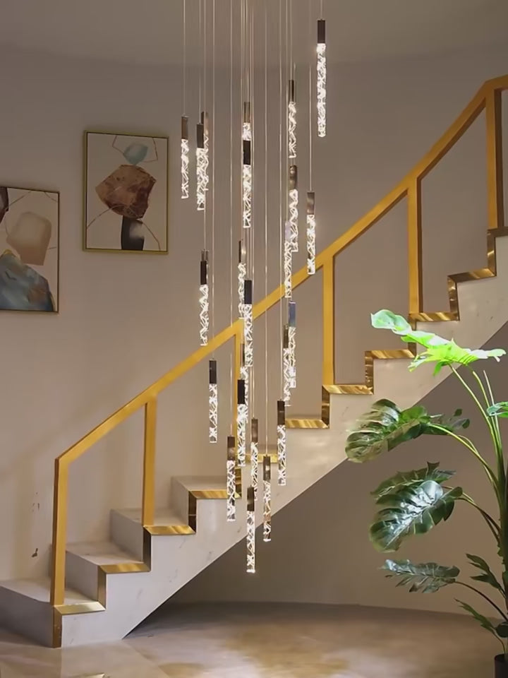 Crystal Staircase Pendant Lamp